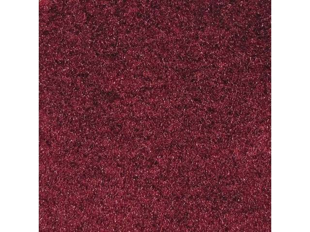 CARPET, Molded, cut pile, Maroon (darker red than Oxblood, lighter than Claret), repro