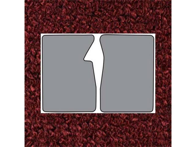 FLOOR MATS, CARPET, LOOP STYLE, 2 PIECE, MAROON