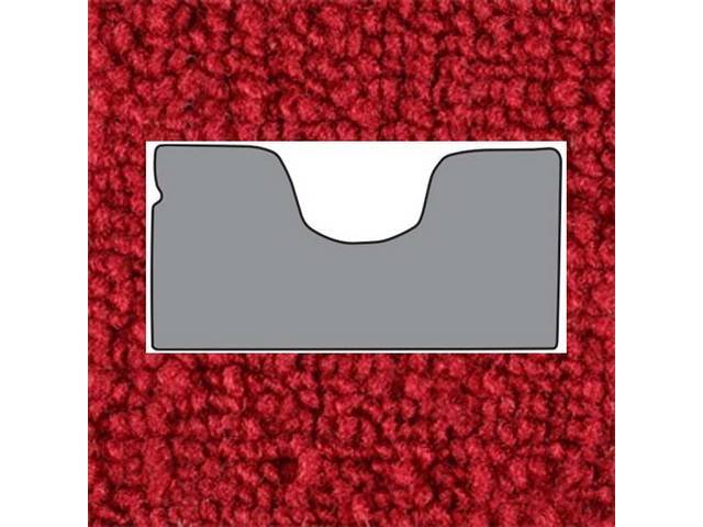 FLOOR MATS, CARPET, LOOP STYLE, 1 PIECE, NO SHIFTER, RED