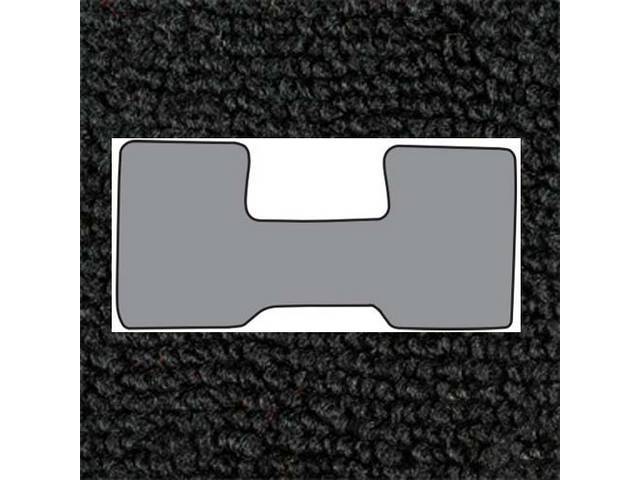 Black 1-Piece Raylon Loop Carpet Mat, A/T (except TH400) or 3SM/T, low tunnel for (73-74)