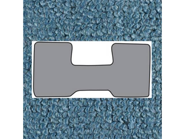 Blue 1-Piece Raylon Loop Carpet Mat, A/T (except TH400) or 3SM/T, low tunnel for (73-74)