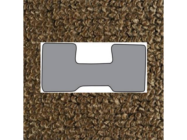 Dark Saddle 1-Piece Raylon Loop Carpet Mat, A/T (except TH400) or 3SM/T, low tunnel for (73-74)