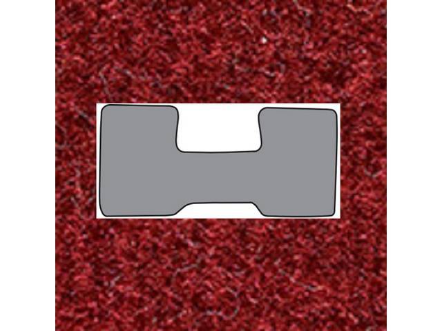 Red 1-Piece Nylon Cut Pile Carpet Mat, A/T (except TH400) or 3SM/T, low tunnel for (74-86)