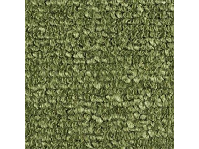 Rear Cab Wall Carpet, Loop, Dark Olive Green, includes velcro for installation 