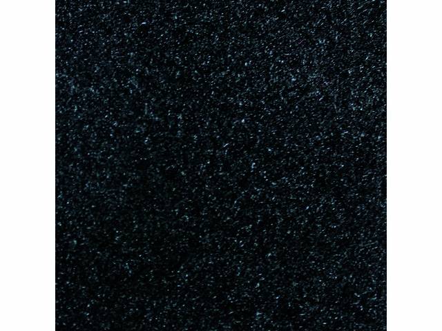 Rear Cab Wall Carpet, Cut pile, Black, includes velcro for installation 