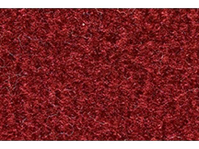 Rear Cab Wall Carpet, Cut pile, Carmine, includes velcro for installation 