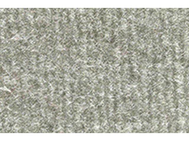 Rear Cab Wall Carpet, Cut pile, Silver, includes velcro for installation 