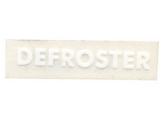 DECAL, DEFROSTER