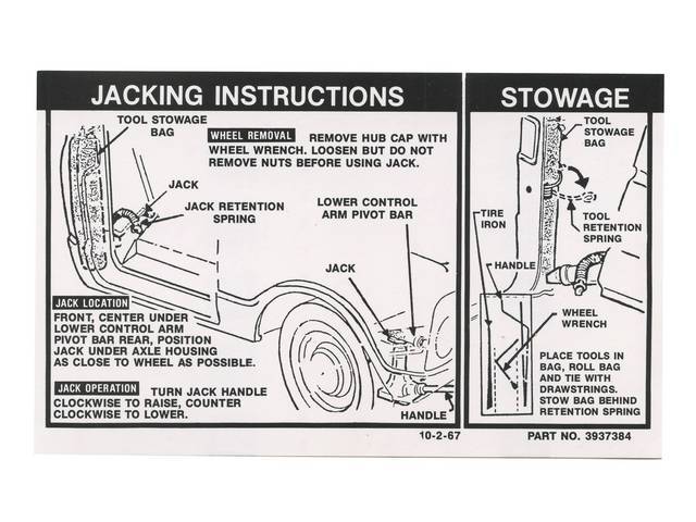 DECAL, JACK INSTRUCTIONS
