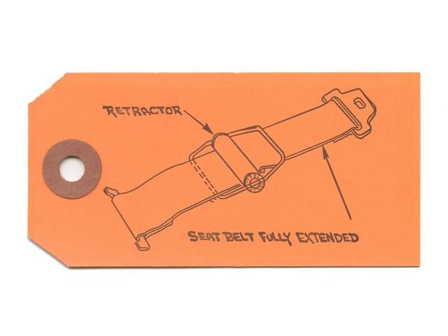 TAG, SEAT BELT INSTRUCTIONS