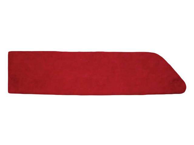 PANEL SET, INSIDE DOOR, UN-ASSEMBLED, FRONT, INSERTS ONLY, GM ENCORE VELOUR, TORCH RED                                    