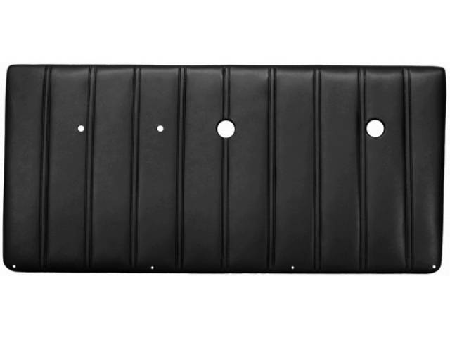 Black Vertical Pleat Style Front Door Panel Set, ABS-plastic construction