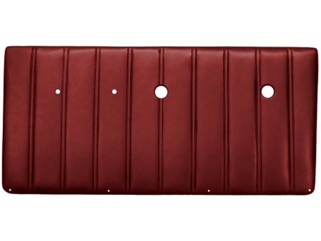 OE Red Vertical Pleat Style Front Door Panel Set, ABS-plastic construction