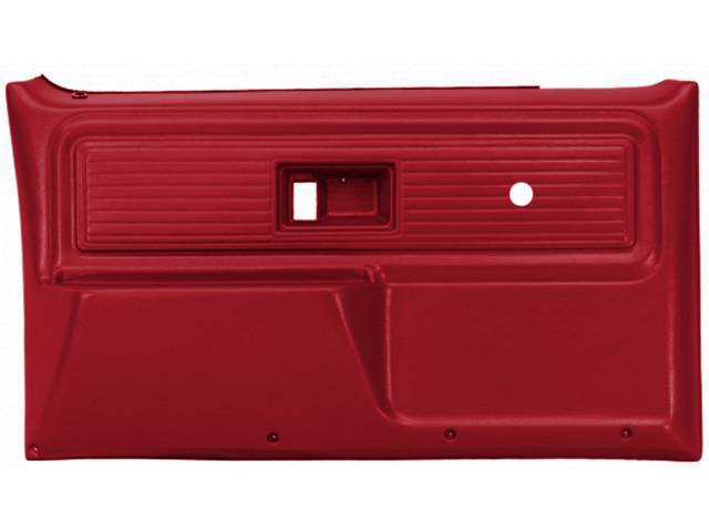 Portola Red Cheyenne Type Front Door Panel Set, with manual windows and door locks, ABS-plastic construction