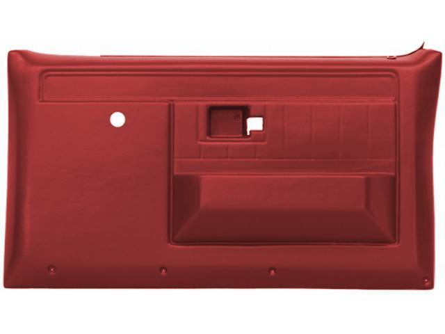 Portola Red / Bright Red Front Door Panel Set, w/o power windows, w/ power locks, repro