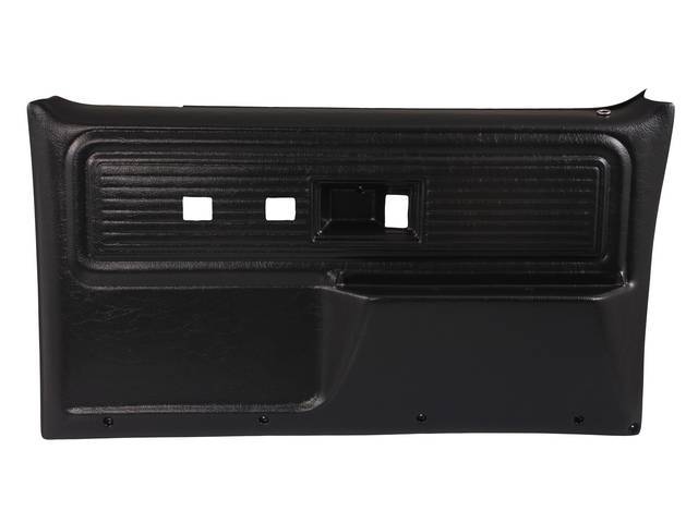 Black Cheyenne Type Front Door Panel Set, with power windows and door locks, ABS-plastic construction