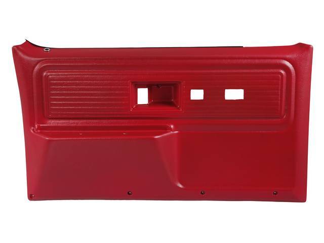 Portola Red Cheyenne Type Front Door Panel Set, with power windows and door locks, ABS-plastic construction