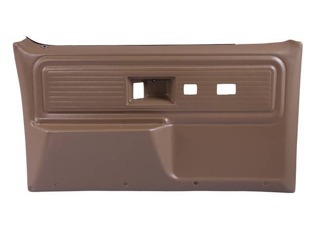 Saddle Tan Cheyenne Type Front Door Panel Set, with power windows and door locks, ABS-plastic construction