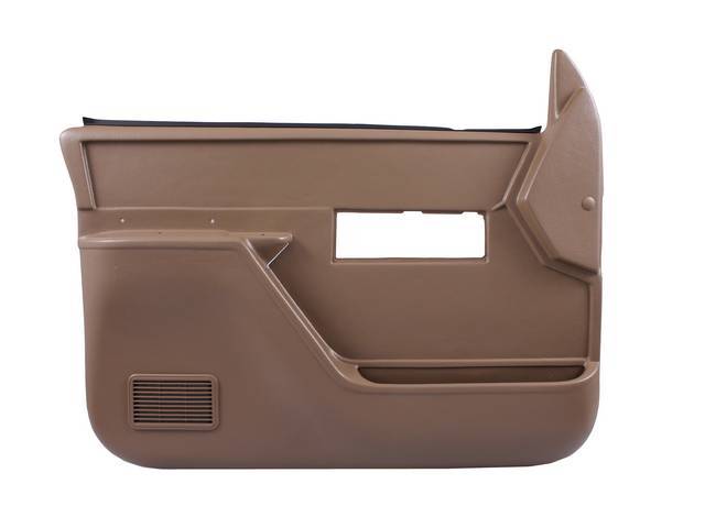 Replacement Style Front Door Panel Set, Saddle Tan, ABS Plastic, w/ Power Locks and Power Windows, w/o Cloth Inserts Reproduction for (88-94)