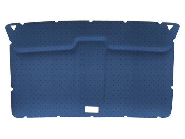 HEADLINER, ORIGINAL STYLE, REAR, COVERED IN BLUE PERFORATED VINYL