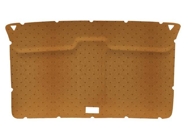 HEADLINER, ORIGINAL STYLE, REAR, COVERED IN GINGER PERFORATED VINYL