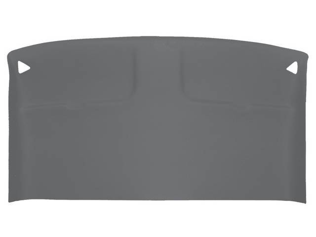 HEADLINER, Cloth w/ Foam Backing, Light Gray, incl ABS-Plastic board w/ material installed, repro