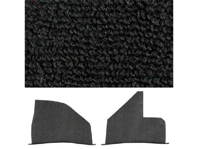 Kick Panel Carpet Insert, Loop, Black, w/o cardboard backing, does one pair of kick panels