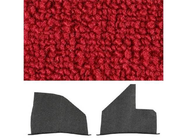 Kick Panel Carpet Insert, Loop, Red, w/o cardboard backing, does one pair of kick panels