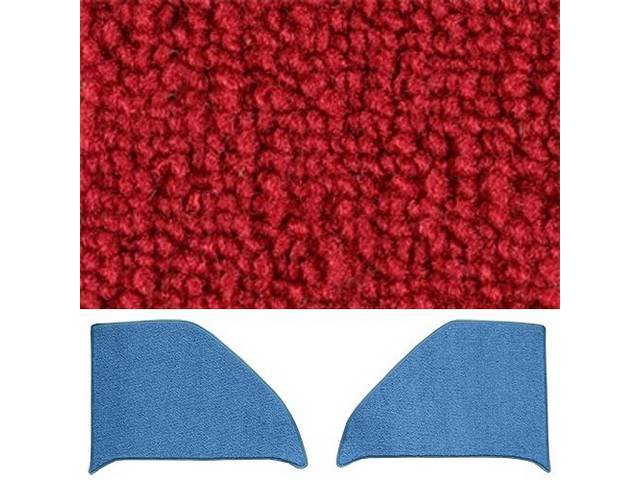 Kick Panel Carpet Insert, Loop, Red, w/o cardboard backing, does one pair of kick panels