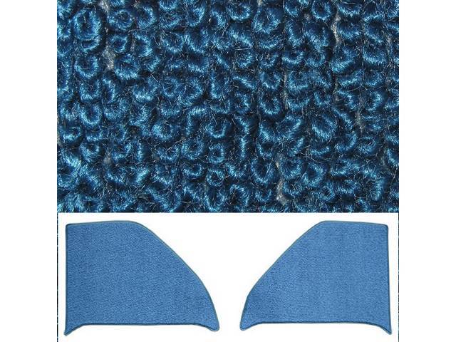 Kick Panel Carpet Insert, Loop, Bright Blue, w/o cardboard backing, does one pair of kick panels