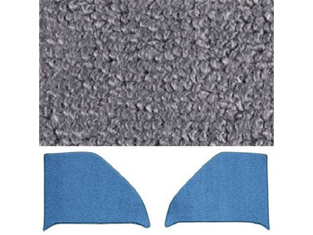 Kick Panel Carpet Insert, Loop, Gunmetal Gray, w/o cardboard backing, does one pair of kick panels