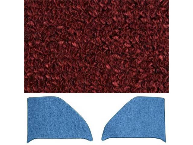 Kick Panel Carpet Insert, Loop, Maroon, w/ cardboard backing, does one pair of kick panels