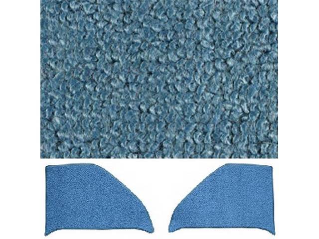 Kick Panel Carpet Insert, Loop, Medium Blue, w/ cardboard backing, does one pair of kick panels