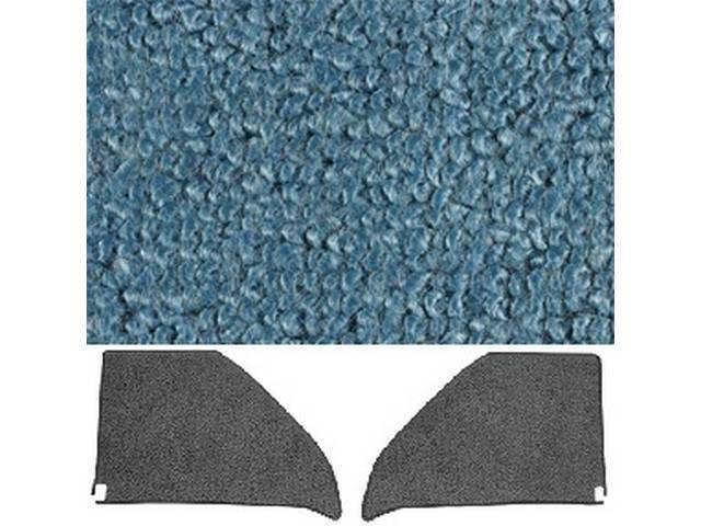 Kick Panel Carpet Insert, Loop, Medium Blue, w/ cardboard backing, does one pair of kick panels