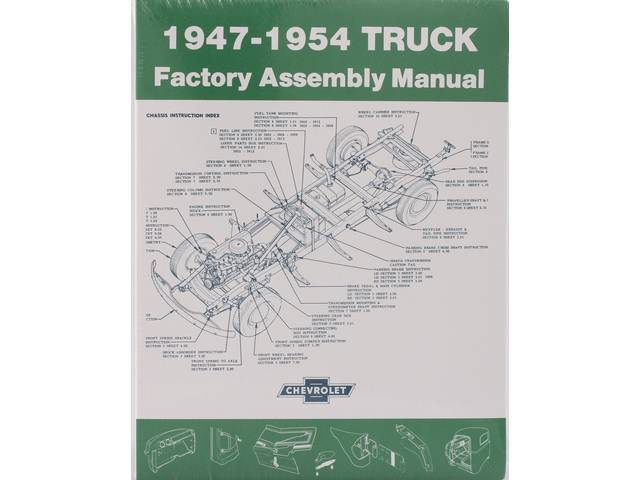 Assembly Manual Book, Chevrolet Truck, Reprint of Original for (47-54)