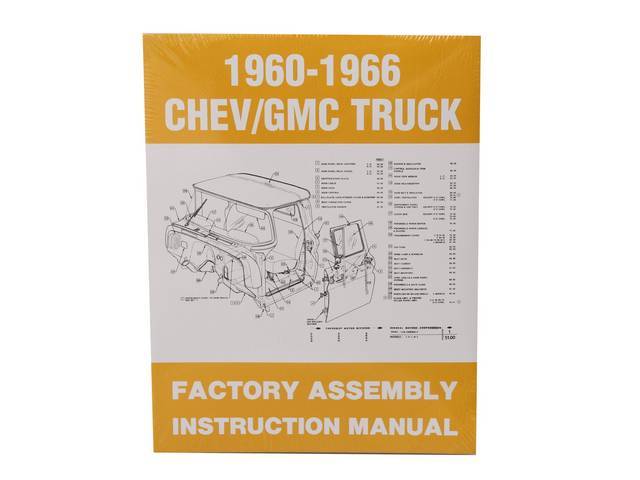 Assembly Manual Book, Chevrolet Truck, Reprint of Original for (60-66)