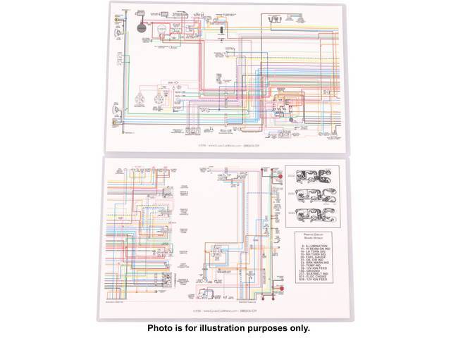 MANUAL, Wiring Diagram, Full color, Laminated, 17 Inch x 11 Inch, Format shows OE factory color coded wires as they are in the vehicle, Easy to read 