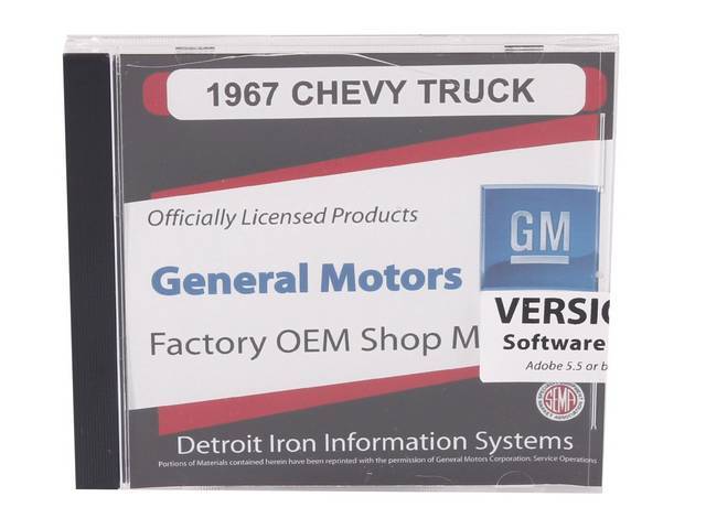 SHOP MANUAL ON CD, 1967 Chevrolet Truck, Incl 1967 Chevy Truck chassis manual, 1967 Chevy Truck overhaul manual and 1938-1968 Chevrolet parts manual