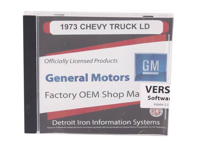 SHOP MANUAL ON CD, 1973-1974 Chevrolet Truck, Incl 1973 and 1974 Chevy Truck chassis service manuals