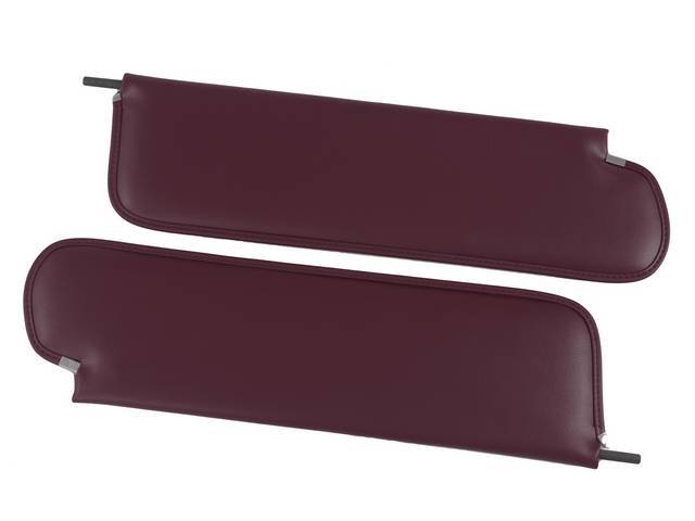 SUNVISOR SET, Maroon, madrid grain vinyl, repro