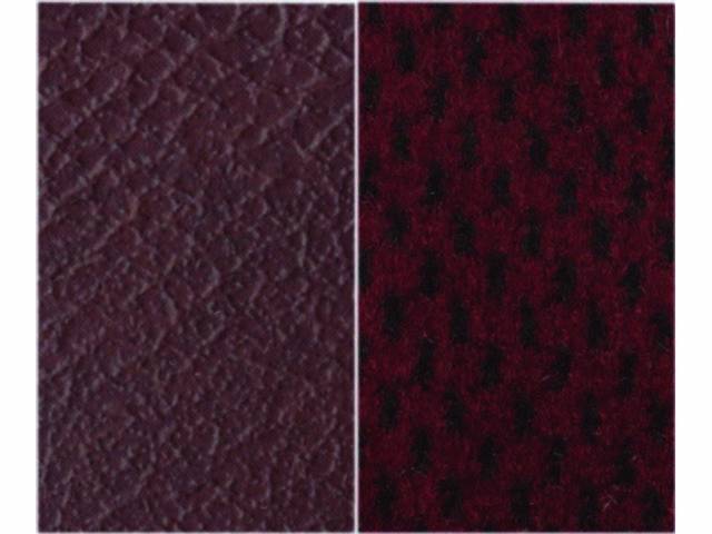 Maroon with Burgandy regal velour inserts Front Bench Upholstery Set