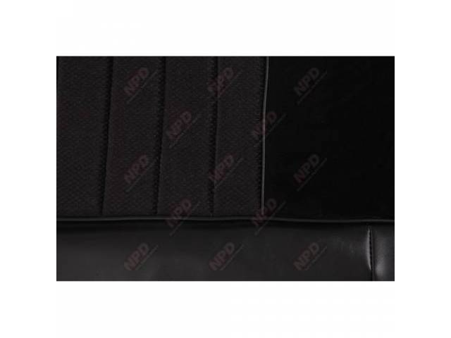 Standard Cab Bench Seat Upholstery, Black, repro 