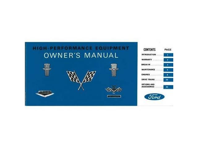 OWNERS MANUAL, 1964-65 MUSTANG, HIGH PERFORMANCE EQUIPMENT