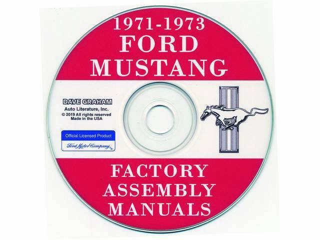 CD, FACTORY ASSEMBLY MANUALS, 1971-1973, 6 VOLUME SET