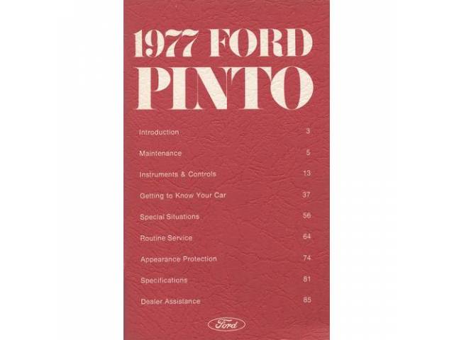 OWNERS MANUAL, Original Ford, 106 pages, nos 