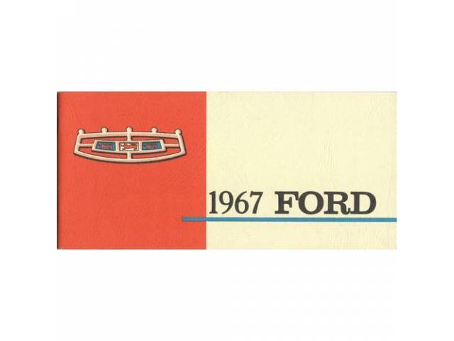 OWNERS MANUAL, Original Ford, 78 pages, nos 