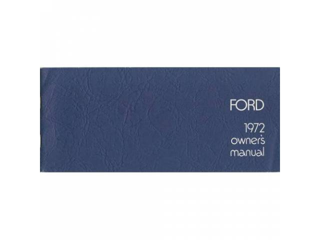 OWNERS MANUAL, Original Ford, 60 pages, nos 
