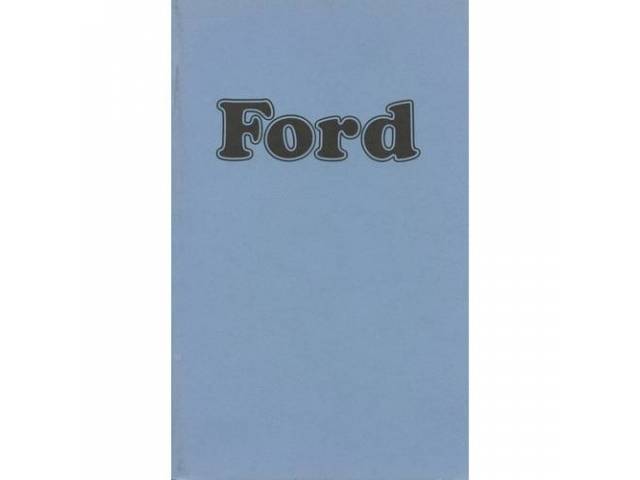 OWNERS MANUAL, Original Ford, 100 pages, nos 