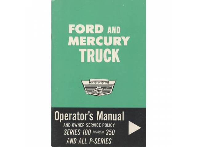 OWNERS MANUAL, Original Ford, 58 pages, nos 