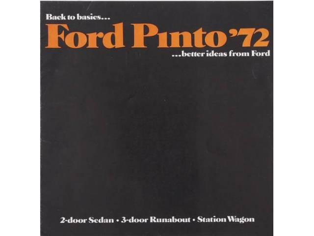 1972 FORD PINTO SALES BROCHURE